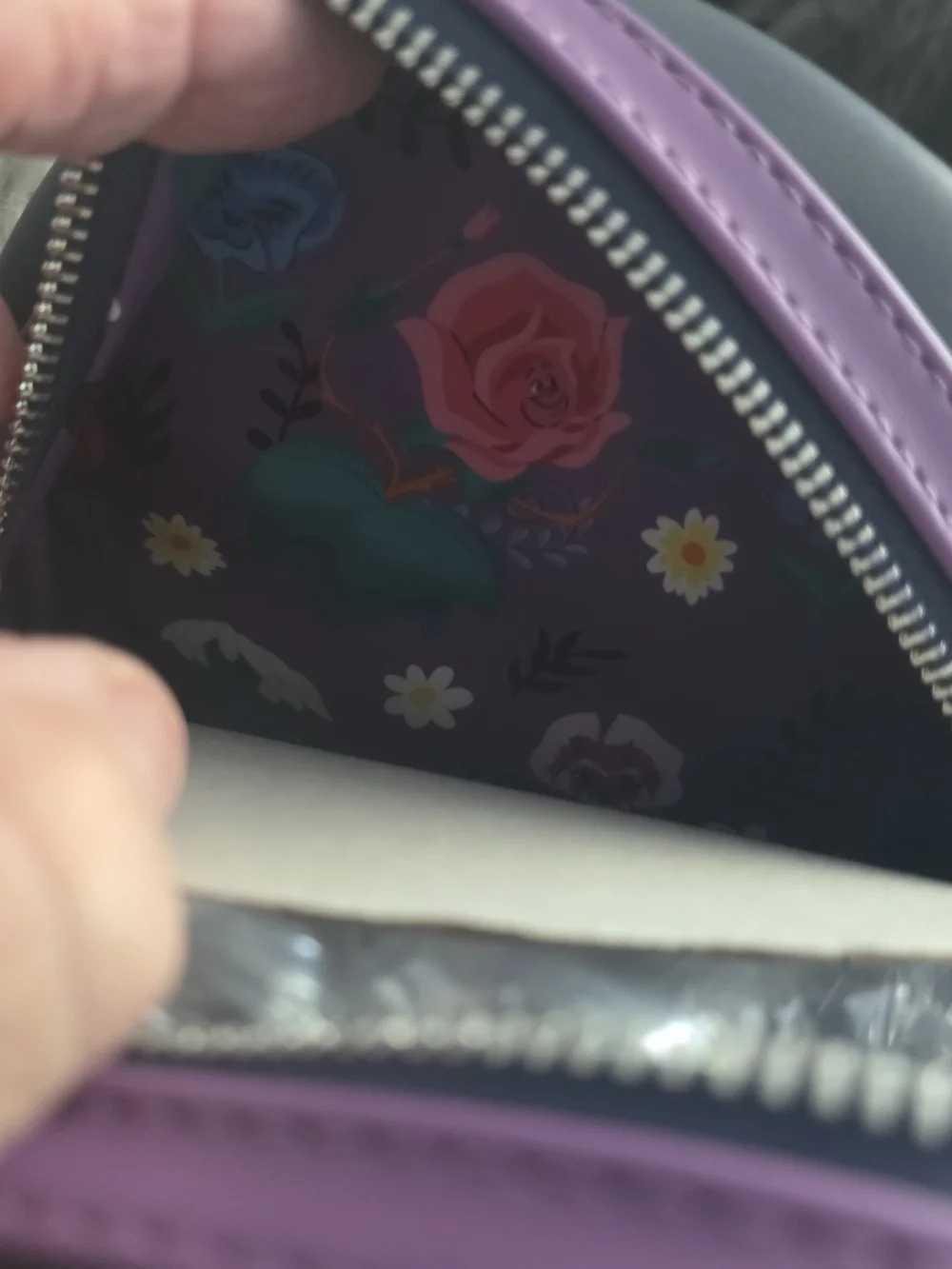 Disney x Loungefly Hard Tag Alice in Wonderland Purple Floral Mini Backpack